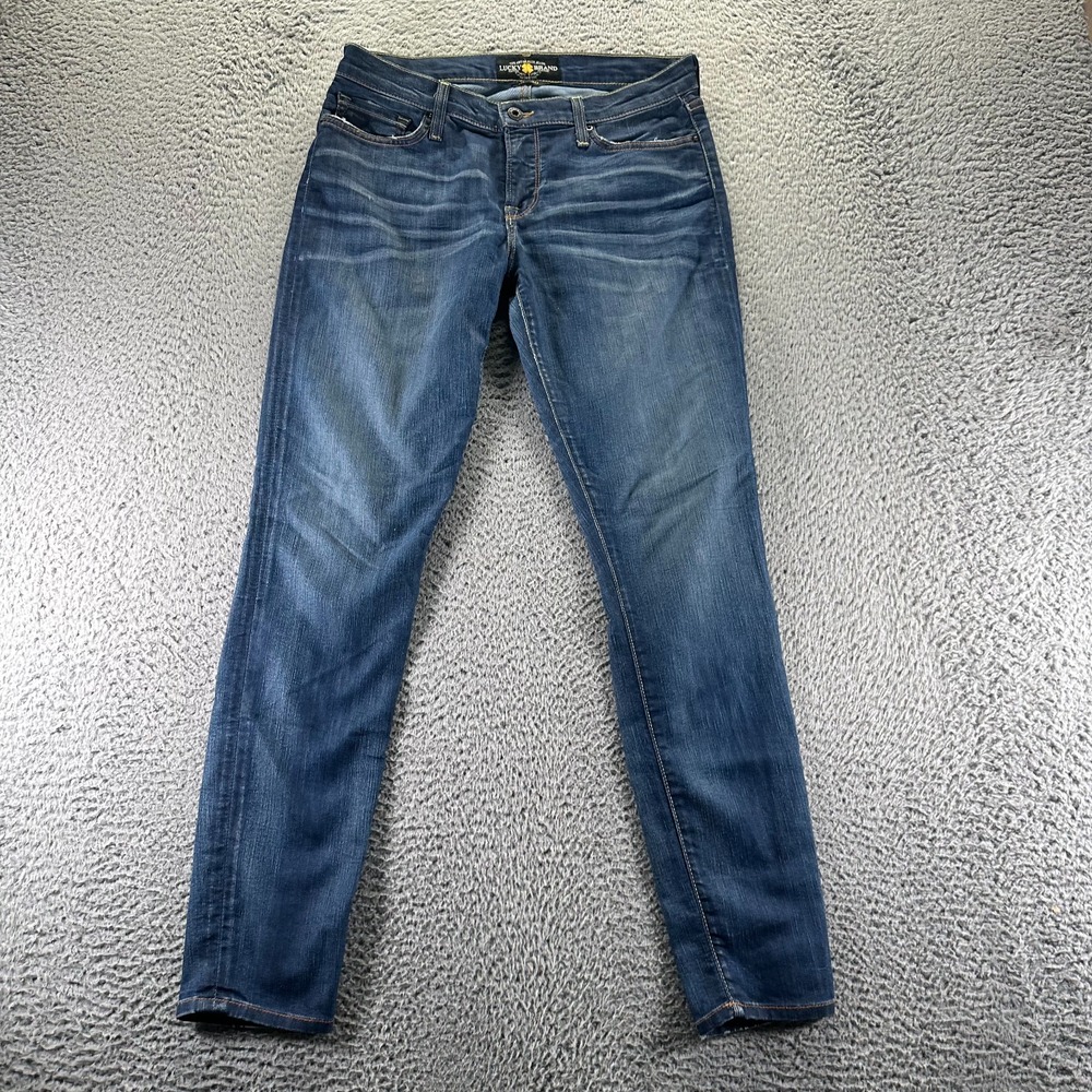 Vintage Lucky Brand Too Tough To Die Jeans Womens 10 Blue Cotton Skinny Made USA